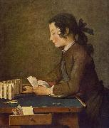Jean Simeon Chardin The House of Cards painting